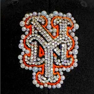 NWT NEW YORK METS Pearl/Dimond custom hat